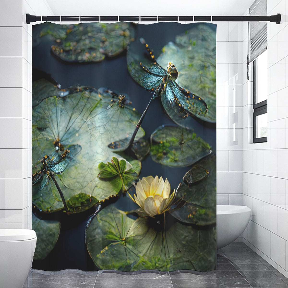 Dragonflies on Pond