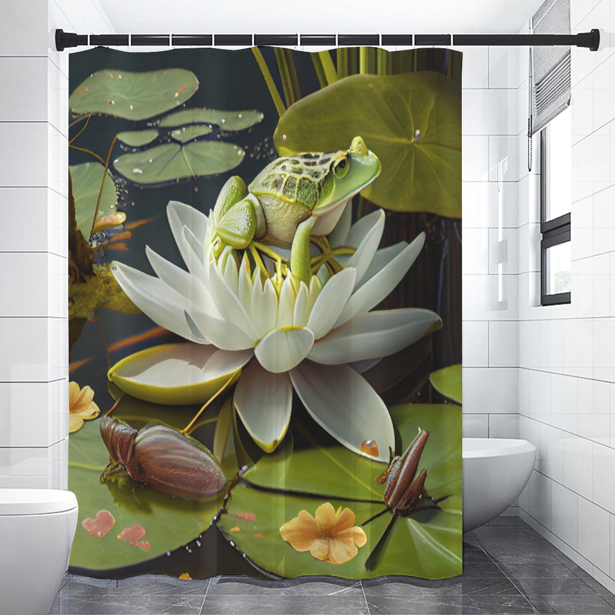 Water Lillies and Frog