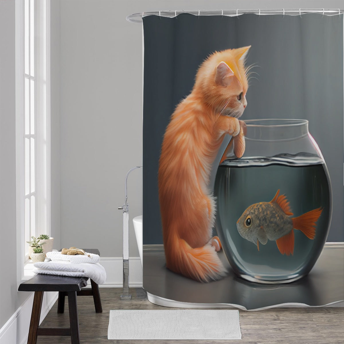 Kitten and the Goldfish